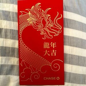 Pack of 8 Chase Year of the Dragon Red Envelopes